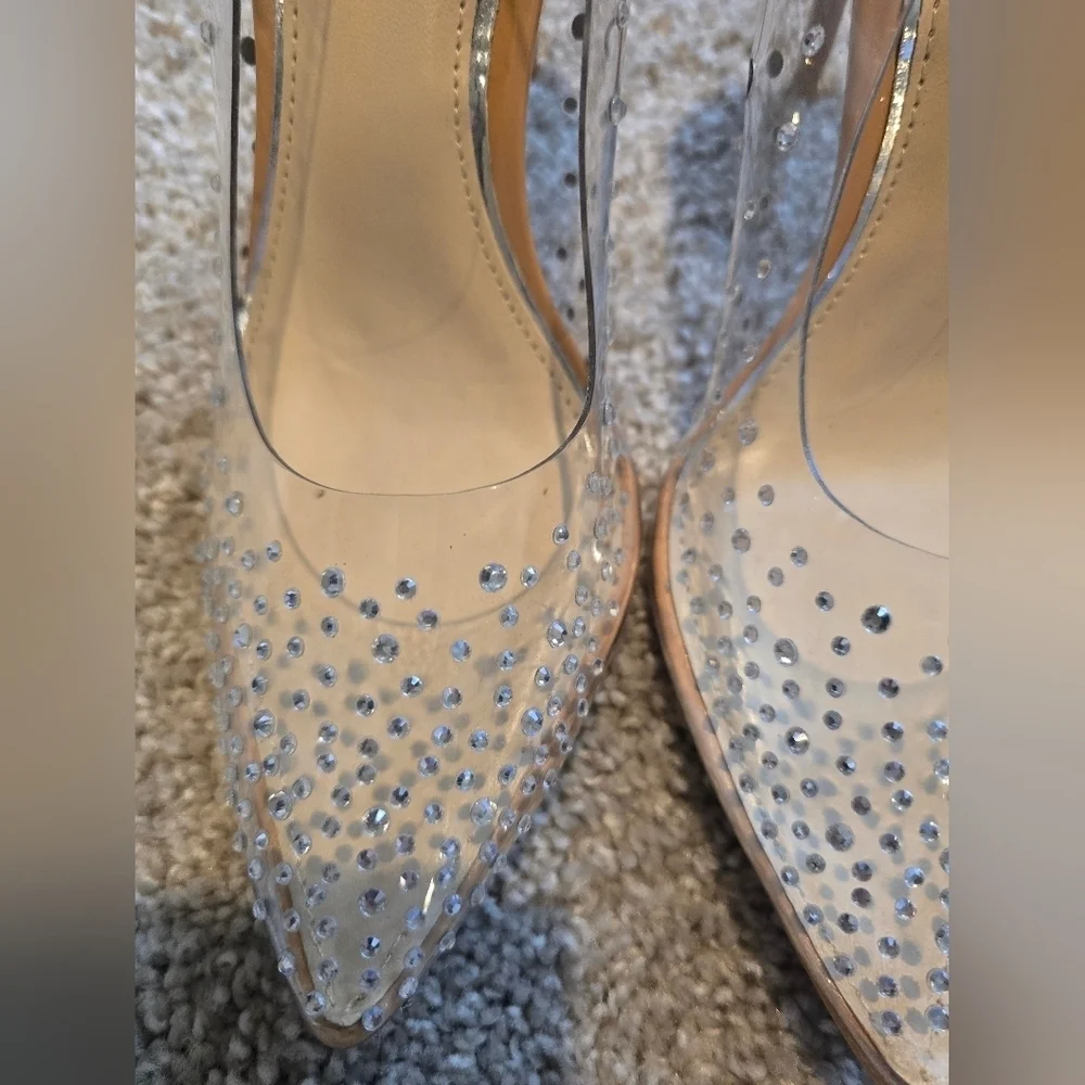 Studded Gorgeous Clear Heels